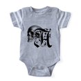 thumbnail image 1 of CafePress - Gothic Skull Initial A - Cute Infant Baby Football Bodysuit, 1 of 1