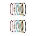 thumbnail image 3 of Sonducket 7 Pieces Boho Handmade Beads Anklets Jewelry Style Multilayered Bohemian Hand Elastic Beaded Bracelets Foot Chain No.1 2piezas, 3 of 6