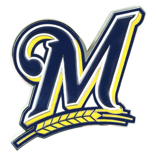 Fan Mats 26632 Milwaukee Brasseurs Couleur MLB Emblème