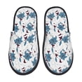 thumbnail image 2 of KLL Lilies Flowers Slippers for Women Men House Slip on Indoor Outdoor Bedroom Furry Fleece Lined Ladies Comfy Anti-Skid Rubber Hard Sole-Large, 2 of 8