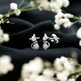 thumbnail image 6 of Rosec Jewels Natural Diamond Cat Earrings for Women - Diamond Stud Earrings - HI-SI Quality - Ready to Gift, 925 Sterling Silver, 6 of 9