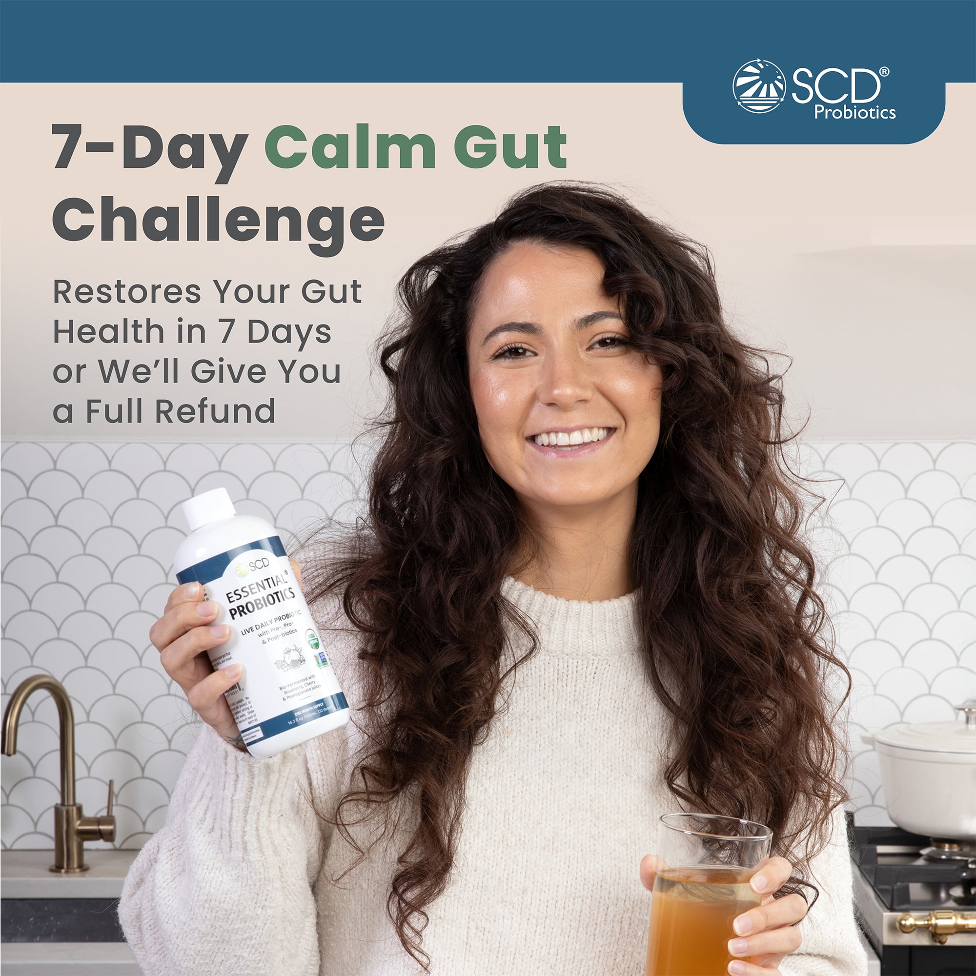 SCD Essential Probiotics, Liquid Probiotic Supplement with 11 Live Strains, 16.3 Fl Oz