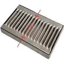 rattleware Drip Tray, Stainless Steel, Super Heavy, Removable Grate, 6"x5"x.75"
