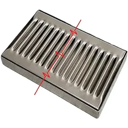 rattleware Drip Tray, Stainless Steel, Super Heavy, Removable Grate, 6"x5"x.75"