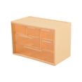 thumbnail image 4 of Desktop cosmetic storage box drawer-style six-grid acrylic storage box dustproof Yellow, 4 of 9