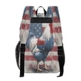 thumbnail image 3 of PVC Transparent Backpacks Clear Backpack for Travel and Outings Red White and Blue Rooster, 3 of 7