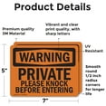 thumbnail image 2 of (2 Pack) Private Please Knock Before Entering OSHA Warning Sign, 2 of 7
