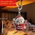 thumbnail image 5 of Horivan Snowman Acrylic Keychain Christmas Car Key Holder Holiday Decorations for Car Keys Festive Gift Stocking Stuffer Ornament, 5 of 6