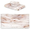 thumbnail image 2 of GZHJMY Towel Set of 3,Rose Gold Abstract Marble1 1 Bath Towel, 1 Towel, 1 Small Square Towel, Strong Soft and Compact Absorbent Yoga Gym Hotel Excellent Choice., 2 of 7