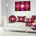 thumbnail image 3 of Designart Pink Cryptical Fractal Design - Abstract Throw Pillow - 12x20, 3 of 5