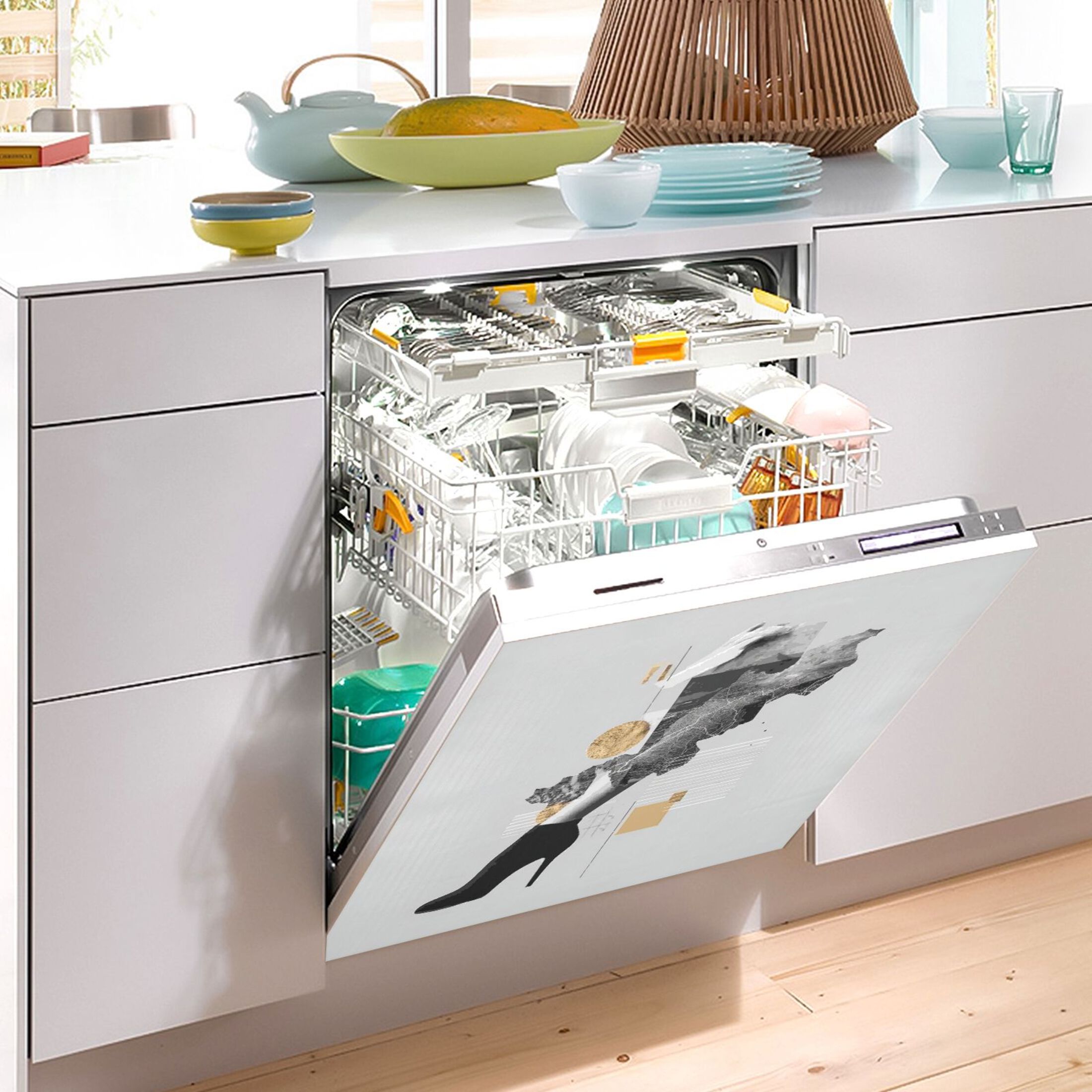 IAUYY Magnetic Decorative -23x26 Inch,Removable DIY Art for Dishwasher Refrigerator and Other Metal Surfaces,The Legs Of A Woman