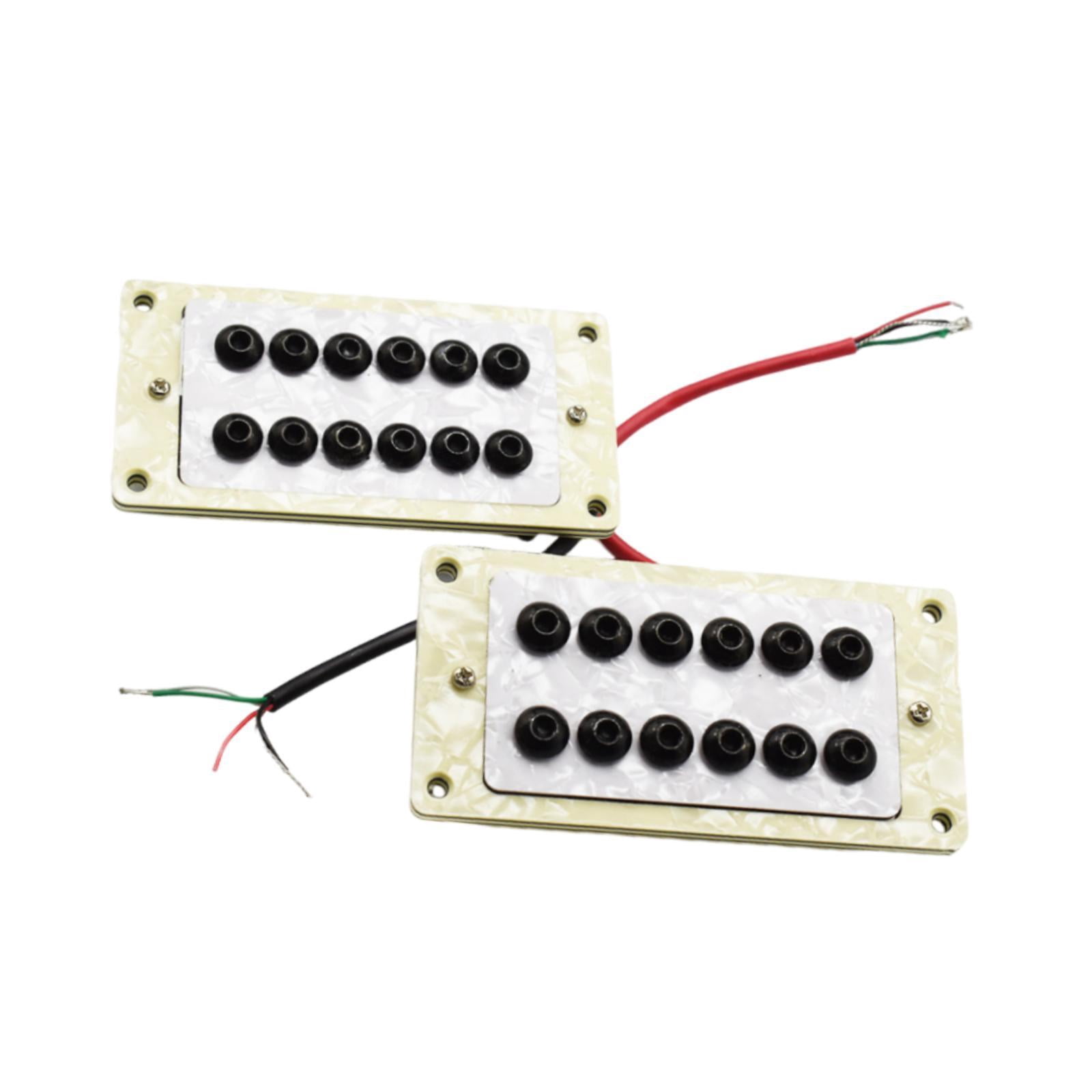 LeeQinersw Electric Guitar Humbucker Pickup Spare Part Replacement Compact Professional Easy to Install Musical Instrument Accessories Neck and Bridge