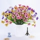 thumbnail image 3 of Bearachild 2 flores artificiales de plástico para jardín, plantas falsas violetas, ramo de flores romántico, ventana, cocina, mesa, oficina, Decoración del hogar Rosa roja, 3 of 6