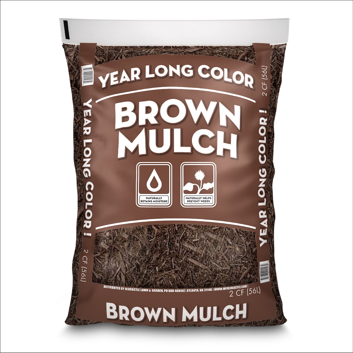 Year Long Colored Mulch Brown, 2 CF