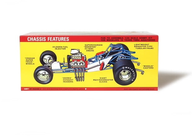 Skill 2 Model Kit Plymouth Funny Car "Mopower" 1/25 Scale Model by AMT
