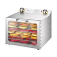 thumbnail image 1 of Graflsoa Stainless Steel Food Dehydrator with Timer, 8-Tier Adjustable Racks, 100-240V, 400W, 35-90°C Temperature Control, EU/US Plug, Silver, 28x20cm Grid Size, 1 of 6