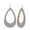 Gray/Gold-Tone, variant on Women's Smooth Faux Leather Hollow Teardrop Dangle Pierced Earrings, Brown/Gold-Tone