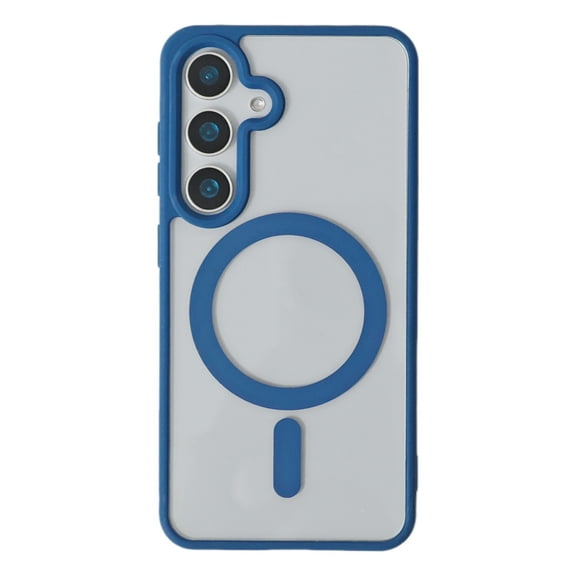 for Samsung Galaxy S23 FE Case Magnetic [Support Magsafe Charger] Wireless Anti-Scratch Shockproof Clear Four Corner Cushion Durable Anti-Dropping Cover for Samsung Galaxy S23 FE, Darkblue