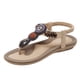 thumbnail image 2 of Sandalias de verano para mujer, sandalias planas sin cordones, zapatos romanos de cristal, sandalias informales con punta abierta Wmkox8yii  nm8390, 2 of 9