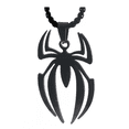 thumbnail image 1 of Collar Colgante De Acero Inoxidable De 60 Cm Con Diseño De Araña NEGRO, 1 of 5