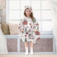 thumbnail image 7 of FORMRS Wearable Blanket Hoodie with Sleeves for Kids Cozy Flannel Sweatshirt, Red Nordic Christmas, 7 of 7