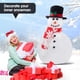 thumbnail image 5 of Snowman Decoration Set Outdoor Snowman Hat Scarf, metal frame wooden base, foldable portable, holiday garden party, large size durable, for patio home decoration, 5 of 5