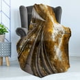 thumbnail image 4 of Bamboo Print Soft Flannel Fleece Throw Blanket, Bottom to Top Bamboo Grove Fall Landscape Potential for Improvement, Cozy Plush for Indoor and Outdoor Use, 70" x 90", Yellow Brown, by Ambesonne, 4 of 5