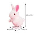 thumbnail image 3 of White Interactive Wind Up Bunny Plush Toy With Moving Tail Sound Effects Soft Stuffed Animal For Children 3 Years And Up No Battery Needed Easter Gift Kids, 3 of 8