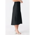 thumbnail image 3 of Roaman's Women's Plus Size Stretch Satin Midi Skirt, 3 of 3