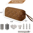 thumbnail image 3 of Cute Quilted Travel Case Compatible for Airwrap Multi-Styler All Models and Attachments, Cotton Portable Storage Bag for Hair Curler Accessories, 3 of 5