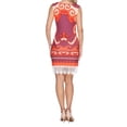 thumbnail image 2 of Women's Greek Printed Crochet Trim Mini Dress, 2 of 4