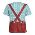 thumbnail image 4 of XIAOCHA Men's Plaid Graphic T-Shirt Crew Neck Short Sleeve Oktoberfest Party Casual Tee, 4 of 5