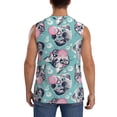 thumbnail image 4 of Haiem Men's Bubble Cat Cute Print Tank Tops Summer Sleeveless Cut Off Workout T-Shirts Fitness Vest Athletic Undershirts-Medium, 4 of 8