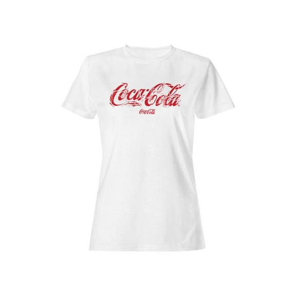 Officially Licensed Coca Cola Distorted Grunge Art Women's T-shirt