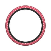 XMXY Car Steering Wheel Cover, Romance Pink Valentine Hearts Non-Slip Jeep Truck Universal Elastic Steering Wheel Protector 15 inch