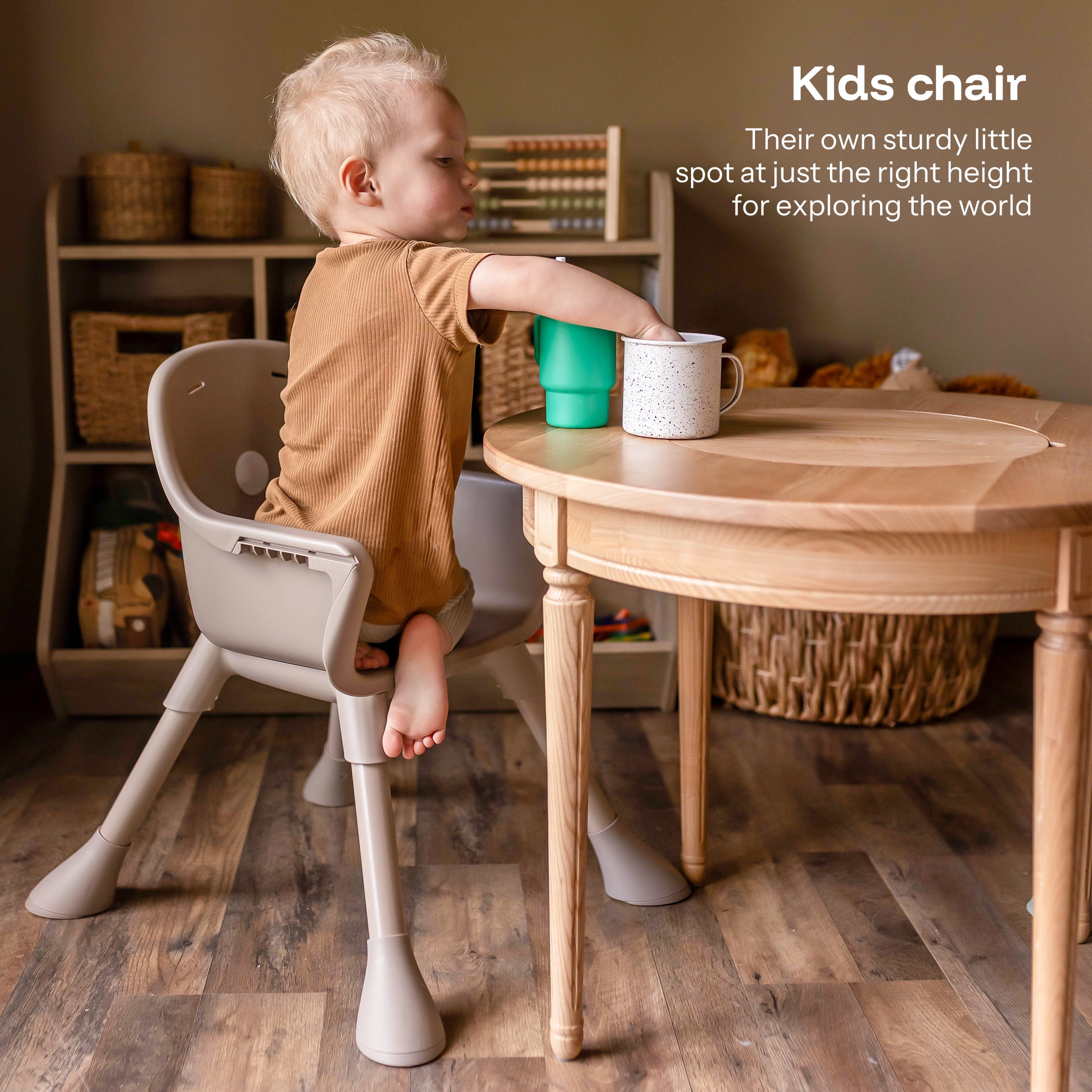 HARPPA 3-in-1 Convertible Baby High Chair, Feeding Chair  for Toddlers , Khaki