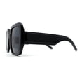 thumbnail image 4 of Womens Mod Large Rectangle Butterfly Chic 90s Designer Sunglasses All Black, 4 of 4