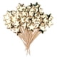 thumbnail image 2 of 50 palillos de madera con forma de estrella para cóctel, ideales para aperitivos, frutas y bebidas, decoración y fiestas navideñas., 2 of 8