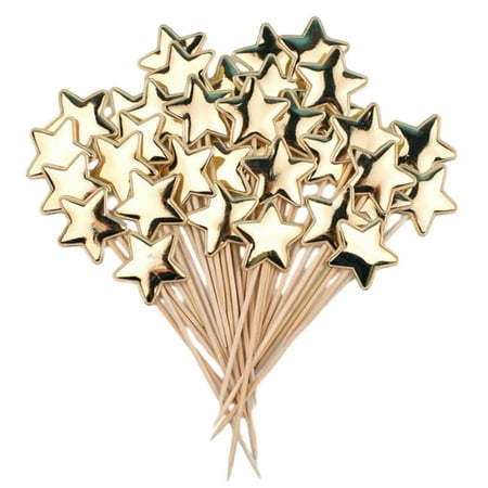 

IUYT6 50 PCS Star Cocktail Picks- Wooden Star Cocktail Picks Toothpick Strings For Appetizers- Fruit And Drinks Decoration Christmas Party Supplies Today s Deals
