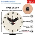 thumbnail image 3 of Black Bird Vintage Wall Clock Home Decor 10-Inch Silent Wooden Wall Clock, Battery Operated (AA Batteries Not Included), Artistic Home Decor, 3 of 7