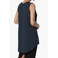 thumbnail image 4 of Women's S~3X Essentials Luxe Jersey Tunic V-Neck Relaxed Fit Sleeveless Top, 4 of 7