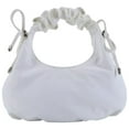 thumbnail image 1 of Canvas Armpit Bag with Drawstring Hobo Handbag Girls Underarm Bag (White), 1 of 10