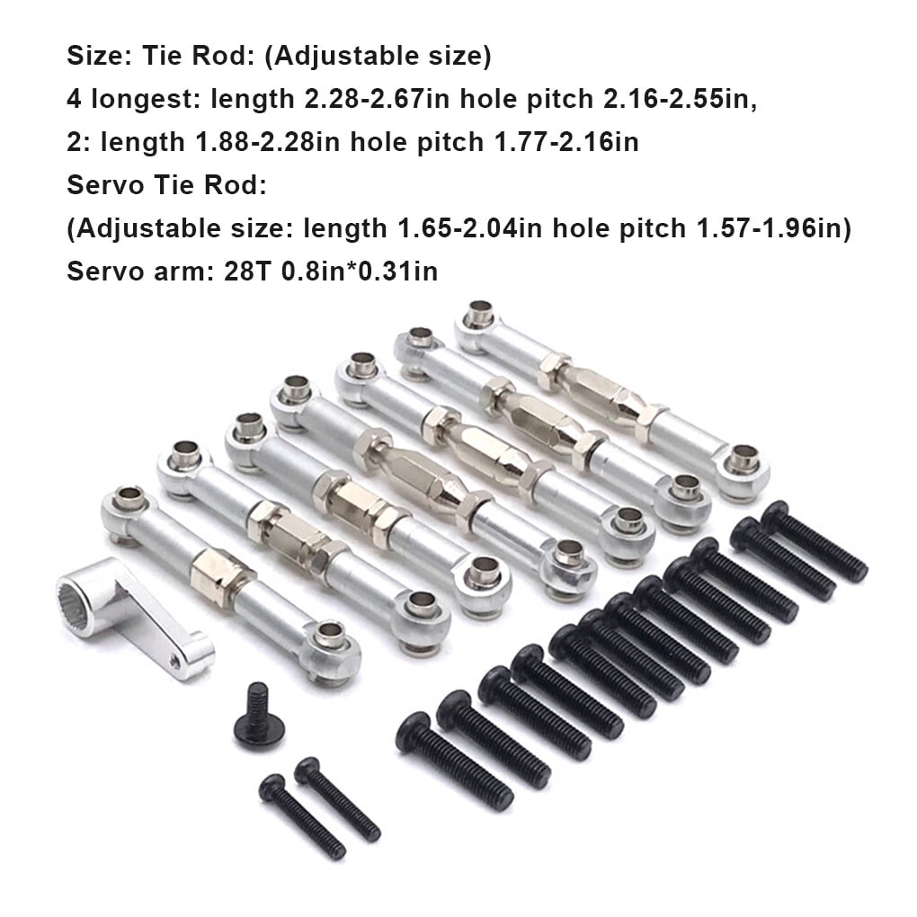 Kit Tiges De Liaison Métal Pour Voiture RC WLtoys – Compatible 144010, 144001, 124016 – Rouge – Améliore La Stabilité