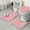 Pink Christmas Santa-1, variant on Pink Christmas Santa and Penguin Pattern Bathroom Rugs Sets 3 Piece,Toilet Cover Set,Absorbent Non Slip Bathroom Mats Sets with U-Shaped Contour Rug Toilet Rug Set