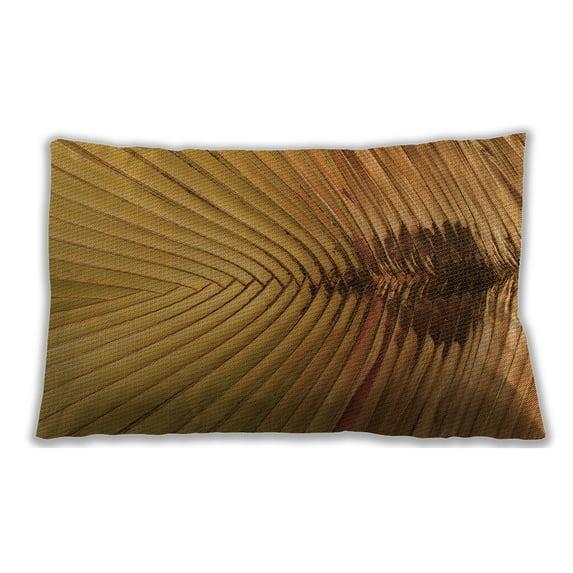 Ahgly Company Patterned Indoor Rectangular Mahogany Brown Lumbar Throw Pillow, 13 inch by 19 inch