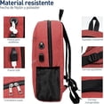 thumbnail image 3 of Mochila Antirrobo Bluelander 3 Piezas con Puerto USB y Puerto para Audífonos Rojo, 3 of 6