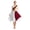 Burgundy&White, variant on Women's Praise Dance Dress Tunic Worship Color Block Lyrical Dance Dresses Black&Burgundy S