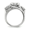 thumbnail image 2 of 925 Sterling Silver Rhodium-plated CZ 3-Ring Set Size: 8; for Adults and Teens; for Women and Men, 2 of 8