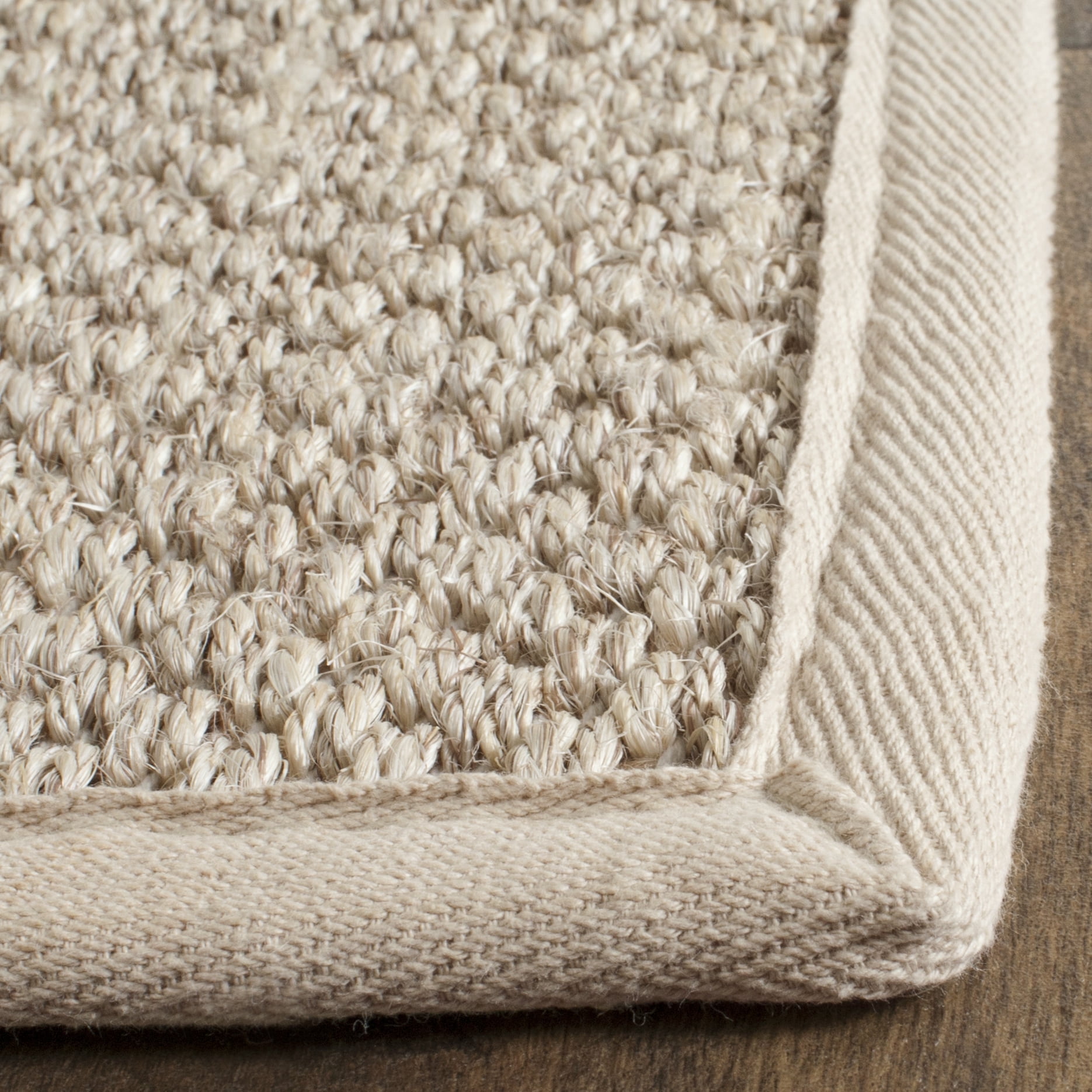 Safavieh Natural Fiber Kentigern Solid Runner Rug, Marble/Beige, 3' x 6'