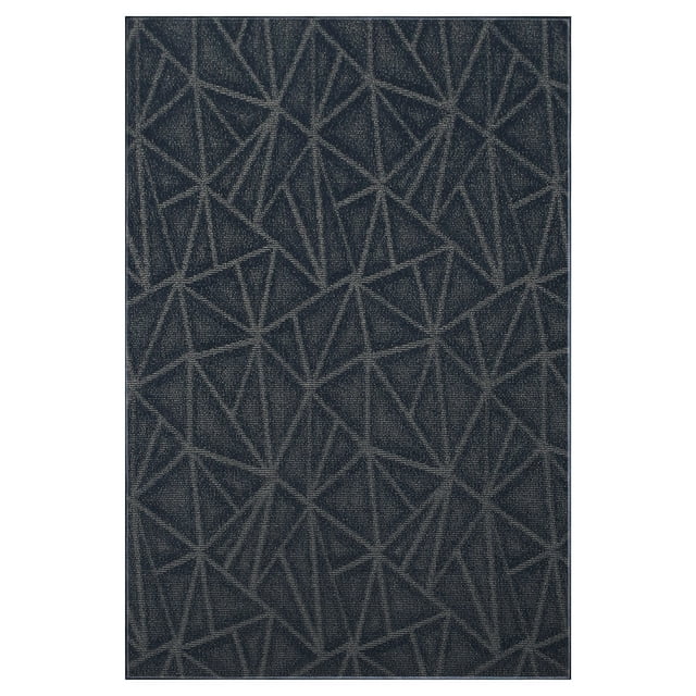 Furnish My Place Indoor Floor Rug - 10 ft. x 12 ft., Navy, Geometrical Print, Customized Area Rug for Bedrooms, Hallways, Living Rooms